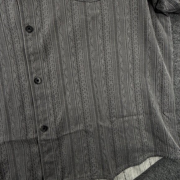 Tommy Bahama 2XL Tiki Gray Silk Button Up Shirt Short Sleeve Hawaii Adult Men - Picture 10 of 15